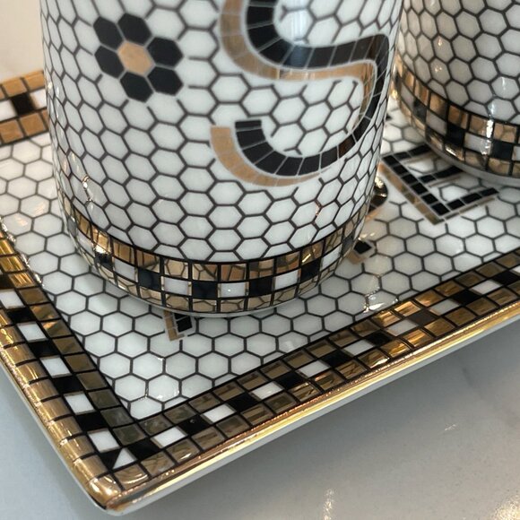 Subway Tile-Style Salt and Pepper Shaker Set -Anthropologie -NEW - Picture 7 of 16